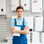Plumber with boilers