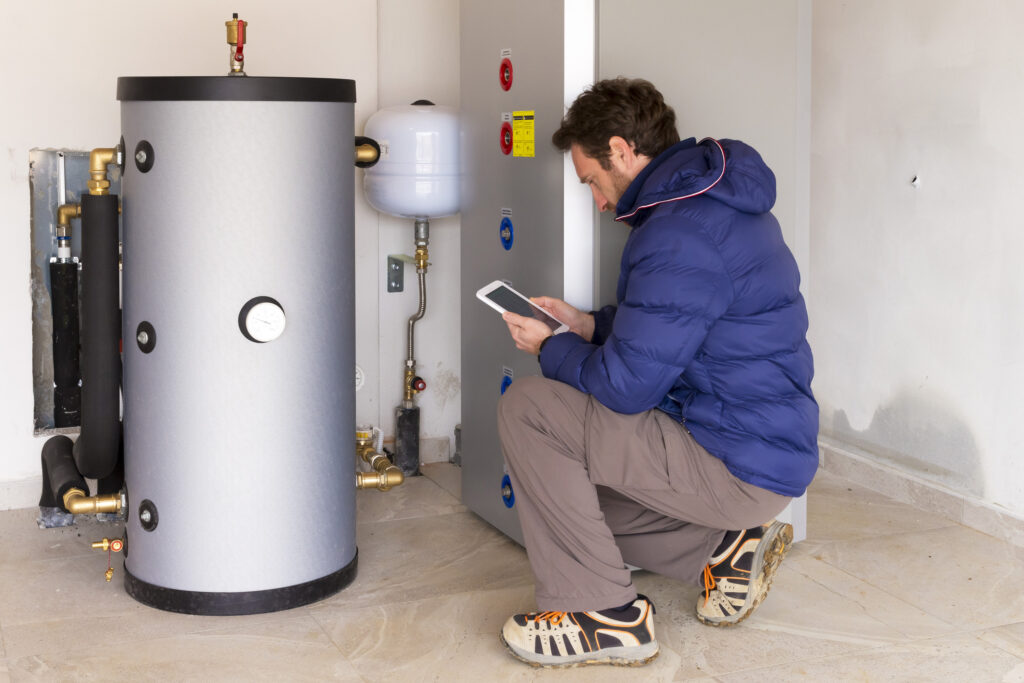 Hot water tank installation