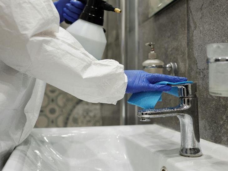 bathroom renovation final clean up