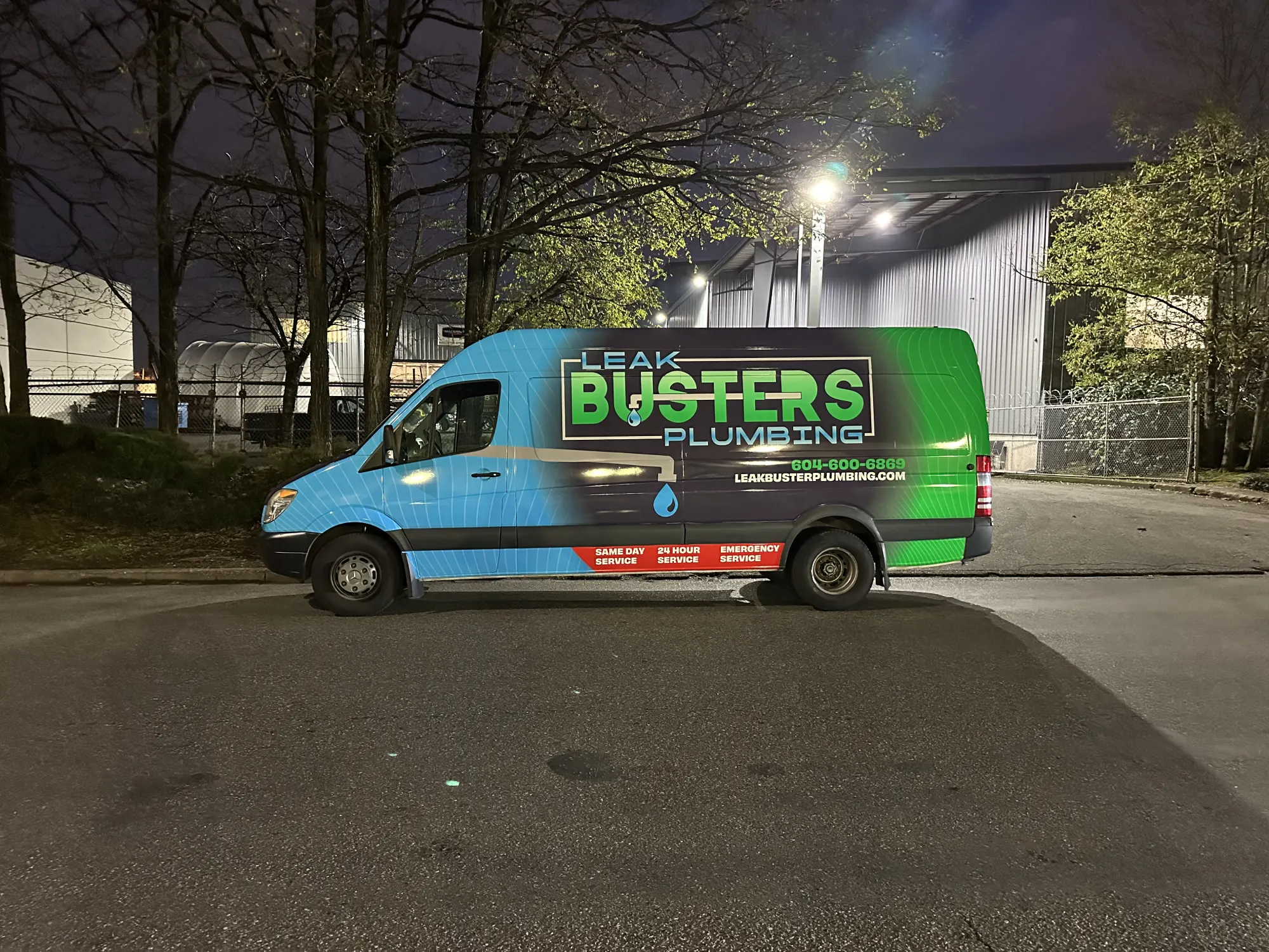 Leak buster plumbing car