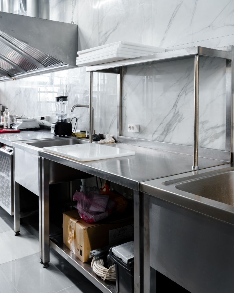 Commercial kitchen that we do grease trap repair and replacement